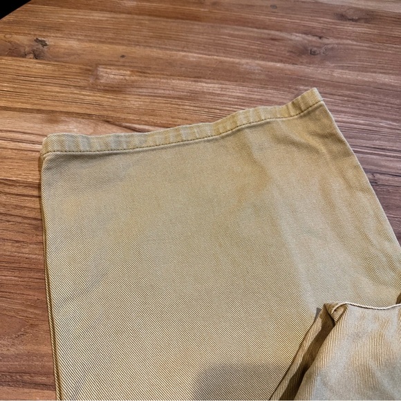 Cider Women’s Mustard Gold Khaki Wide Leg Jeans Pants Trousers Pockets NWT XL - Picture 7 of 8